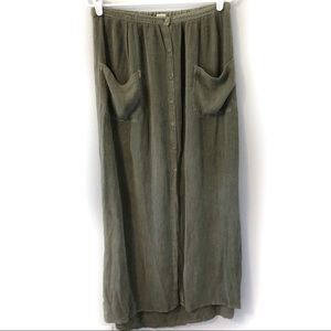 BILLABONG GREEN MAXI SKIRT SIZE L